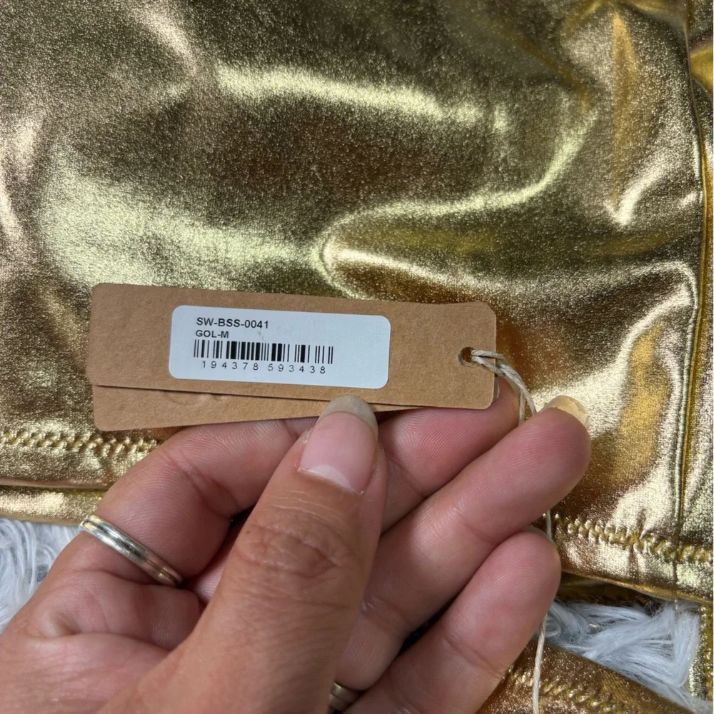 SKIMS Gold Swim bodysuit